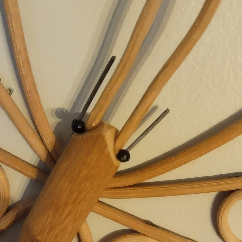 Vintage 70s Bent Bamboo Butterfly Gallery Wall Decor Hong Kong